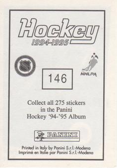 1994-95 Panini Hockey Stickers #146 Pavel Bure Back