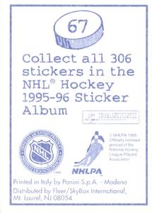 1995-96 Panini Stickers #67 Dmitri Mironov Back