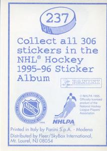 1995-96 Panini Stickers #237 Theoren Fleury Back
