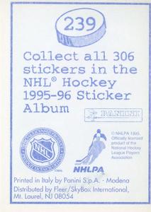 1995-96 Panini Stickers #239 Steve Chiasson Back