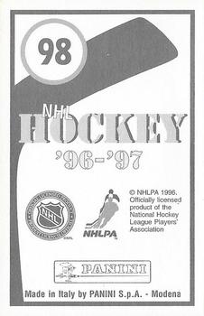1996-97 Panini Stickers #98 Niklas Andersson  Back