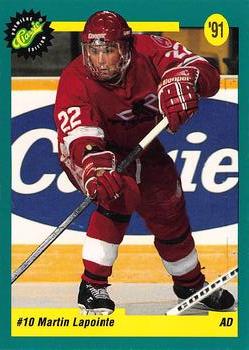 1991 Classic Draft Picks French #9 Martin Lapointe Front