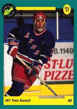 1991 Classic Draft Picks French #49 Yves Sarault Front