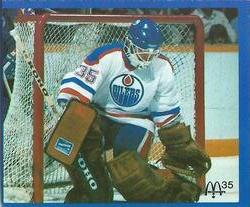 1983-84 McDonald's Edmonton Oilers Stickers #NNO Andy Moog Front