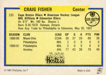 1991-92 ProCards AHL/IHL/CoHL #233 Craig Fisher Back