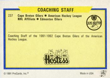 1991-92 ProCards AHL/IHL/CoHL #237 Don MacAdam / Norm Ferguson Back