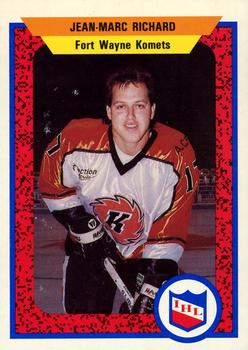 1991-92 ProCards AHL/IHL/CoHL #243 Jean-Marc Richard Front