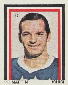 1971-72 Eddie Sargent NHL Players Stickers #42 Pit Martin Front