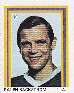 1971-72 Eddie Sargent NHL Players Stickers #79 Ralph Backstrom Front