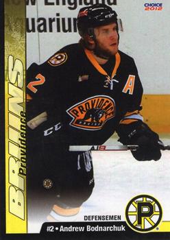 2011-12 Choice Providence Bruins (AHL) #3 Andrew Bodnarchuk Front