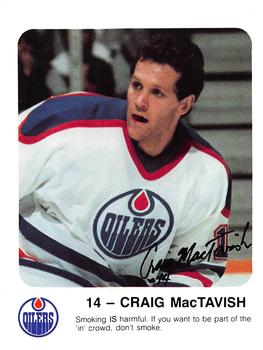 1986-87 Red Rooster Edmonton Oilers #NNO Craig MacTavish Front