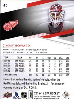 2014-15 SP Authentic #46 Jimmy Howard Back