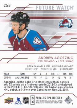 2014-15 SP Authentic #258 Andrew Agozzino Back