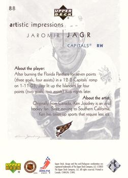 2002-03 Upper Deck Artistic Impressions - UD Promos #88 Jaromir Jagr Back