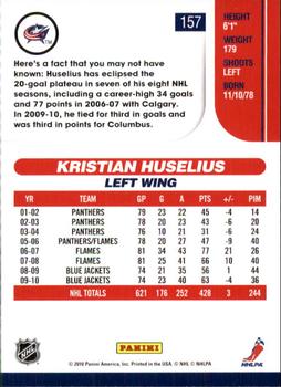 2010-11 Score #157 Kristian Huselius  Back