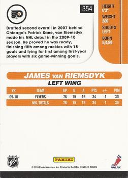 2010-11 Score #354 James van Riemsdyk  Back