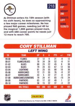 2010-11 Score #218 Cory Stillman  Back