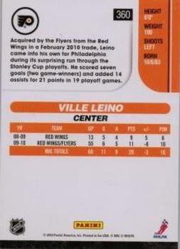 2010-11 Score - Glossy #360 Ville Leino  Back