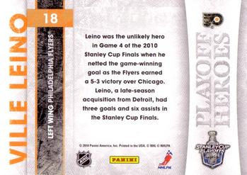 2010-11 Score - Playoff Heroes #18 Ville Leino Back