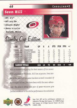 1999-00 Upper Deck MVP Stanley Cup Edition #40 Sean Hill Back