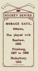 1987 Lancaster 1910-11 Imperial Tobacco (C56) (Reprint) #31 Horace Gaul Back