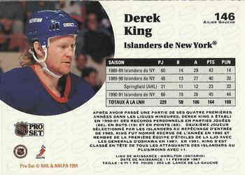 1991-92 Pro Set French #146 Derek King Back