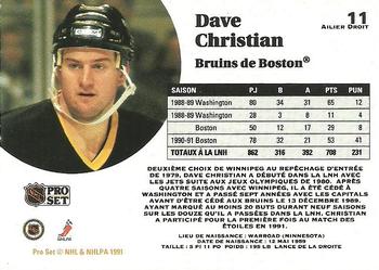 1991-92 Pro Set French #11 Dave Christian Back