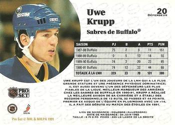1991-92 Pro Set French #20 Uwe Krupp Back