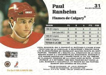 1991-92 Pro Set French #31 Paul Ranheim Back