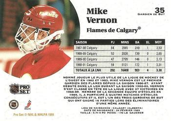 1991-92 Pro Set French #35 Mike Vernon Back