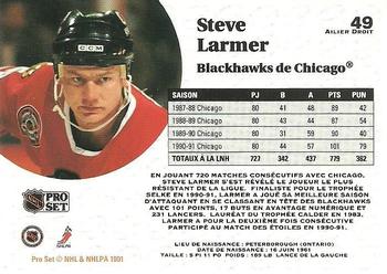 1991-92 Pro Set French #49 Steve Larmer Back