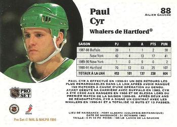 1991-92 Pro Set French #88 Paul Cyr Back