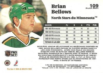 1991-92 Pro Set French #109 Brian Bellows Back