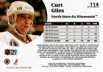 1991-92 Pro Set French #114 Curt Giles Back