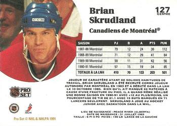 1991-92 Pro Set French #127 Brian Skrudland Back