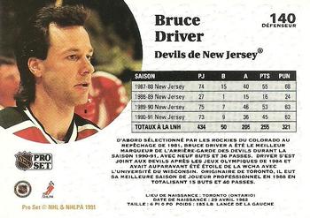 1991-92 Pro Set French #140 Bruce Driver Back