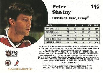 1991-92 Pro Set French #143 Peter Stastny Back