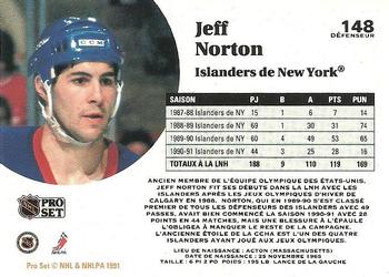1991-92 Pro Set French #148 Jeff Norton Back