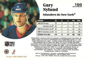 1991-92 Pro Set French #150 Gary Nylund Back