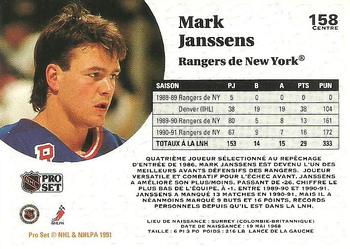 1991-92 Pro Set French #158 Mark Janssens Back