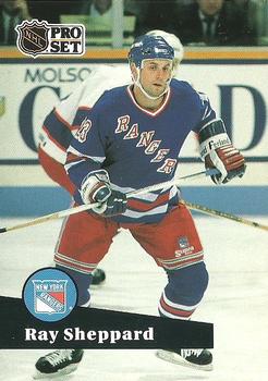1991-92 Pro Set French #162 Ray Sheppard Front