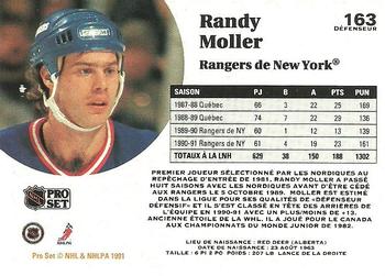 1991-92 Pro Set French #163 Randy Moller Back