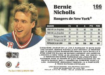 1991-92 Pro Set French #166 Bernie Nicholls Back