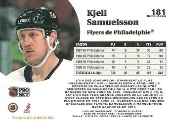 1991-92 Pro Set French #181 Kjell Samuelsson Back