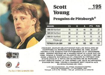 1991-92 Pro Set French #195 Scott Young Back
