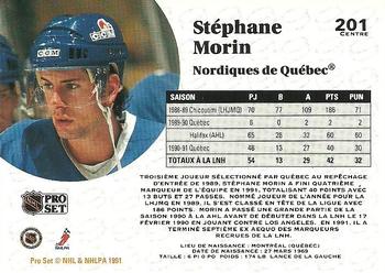 1991-92 Pro Set French #201 Stephane Morin Back