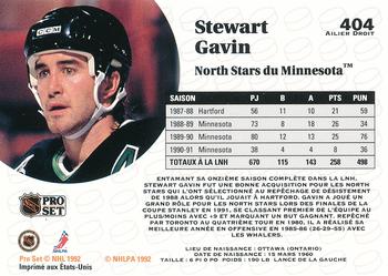 1991-92 Pro Set French #404 Stewart Gavin Back
