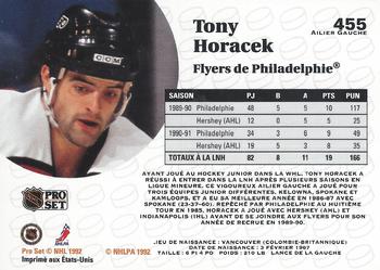 1991-92 Pro Set French #455 Tony Horacek Back