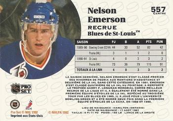 1991-92 Pro Set French #557 Nelson Emerson Back
