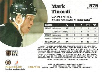 1991-92 Pro Set French #575 Mark Tinordi Back